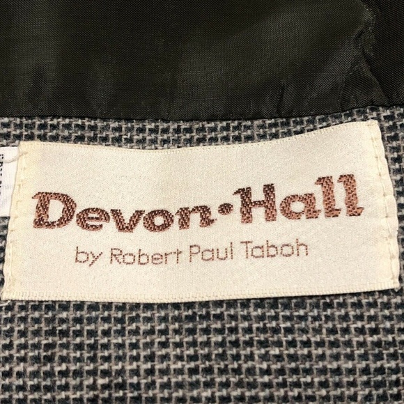 VTG Devon Hall by Robert Paul Tabah size 8 Jacket Blazer Wool Tweed Gray - Picture 9 of 11